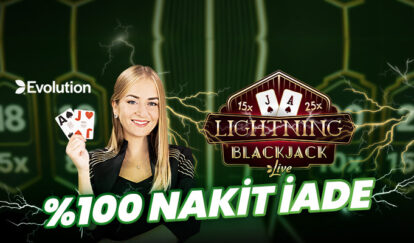 Canlı Casino'da Yeni Heyecan: Lightning Blackjack 100%