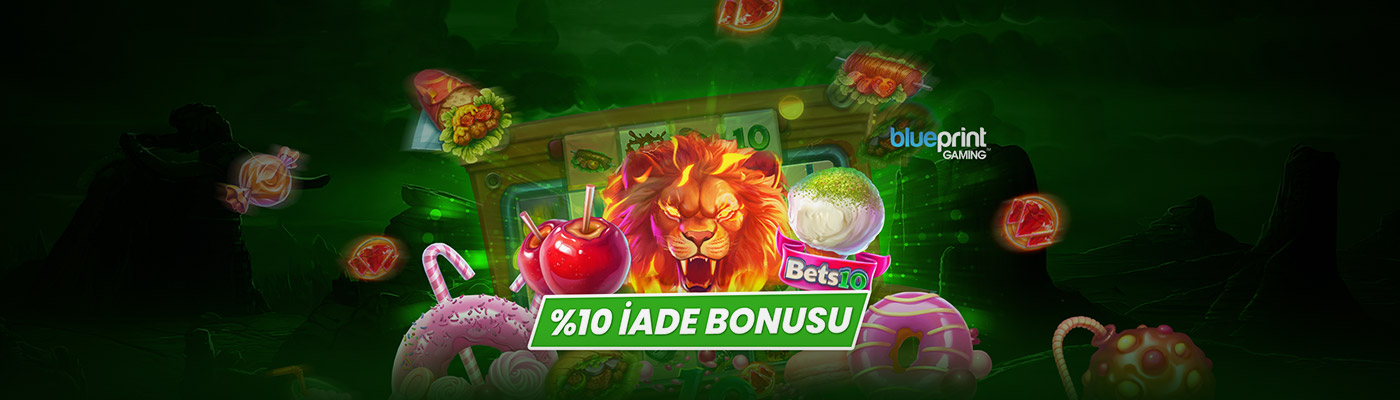 SEÇİLİ SLOTLARDAN HAFTALIK İADE %10 iade bonusu bets10